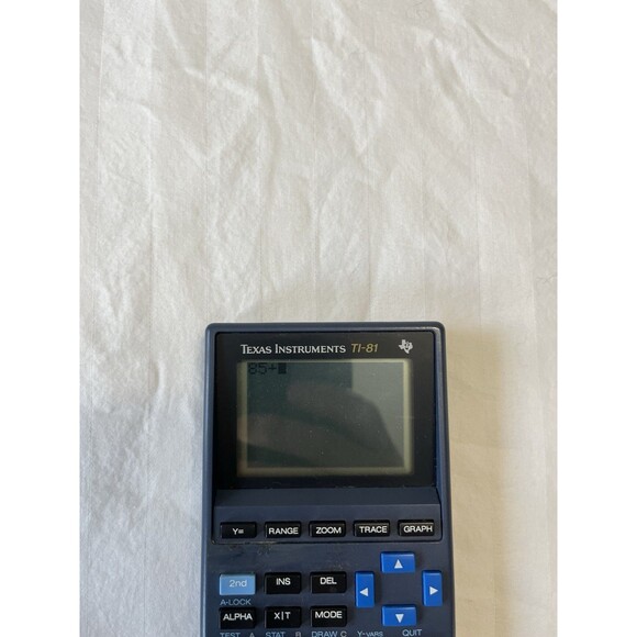 Texas Instrument TI 81 Graphing Calculator Blue Cover Tested School Math - Picture 4 of 7